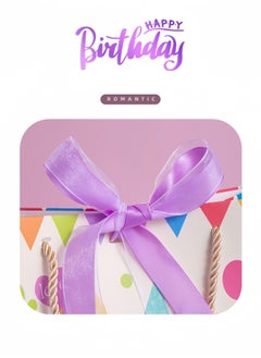 Harse Orange-themed birthday gift bag with handles, gift bag, medium-sized small gift paper bag, birthday craft paper gift bag, with matching exclusive greeting card (25 * 12 * 22cm)  - Image 4