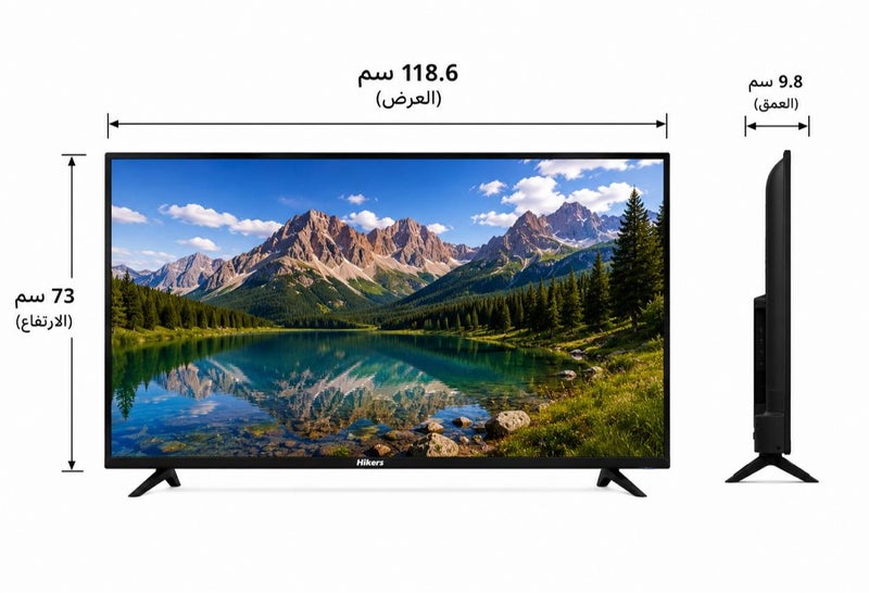 Hikers 50 Inch Smart DLED TV Full HD 1920 x 1080 Frameless Black HIKT-50S3 - Image 2