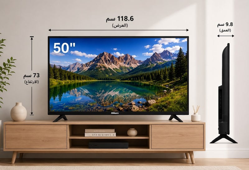 Hikers 50 Inch Smart DLED TV Full HD 1920 x 1080 Frameless Black HIKT-50S3 - Image 3