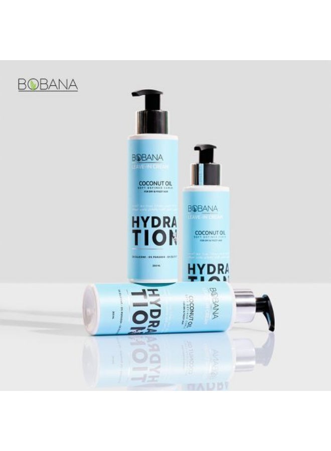 بوبانا كريم المرطب بزيت جوز الهند للشعر الجاف والمجعد - 200 مل - Image 3