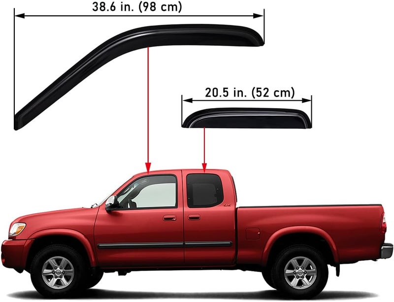 Lightronic مجموعة واقي المطر الجانبي لسيارة تويوتا توندر 2000-2006 من لايتترونيك WV94815 - Image 2
