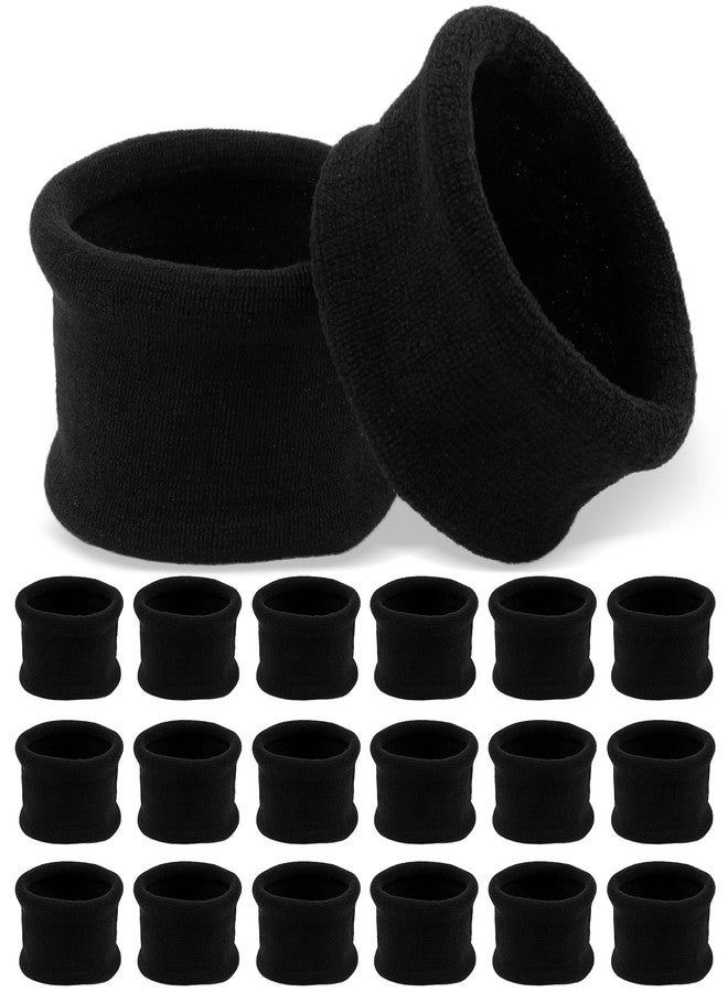 Brvlsoc 20PCS Large Black Cotton Elastic Hair Bands – Stretch Rope Ponytail Holders & Headbands for Thick, Heavy, Curly Hair - Image 1