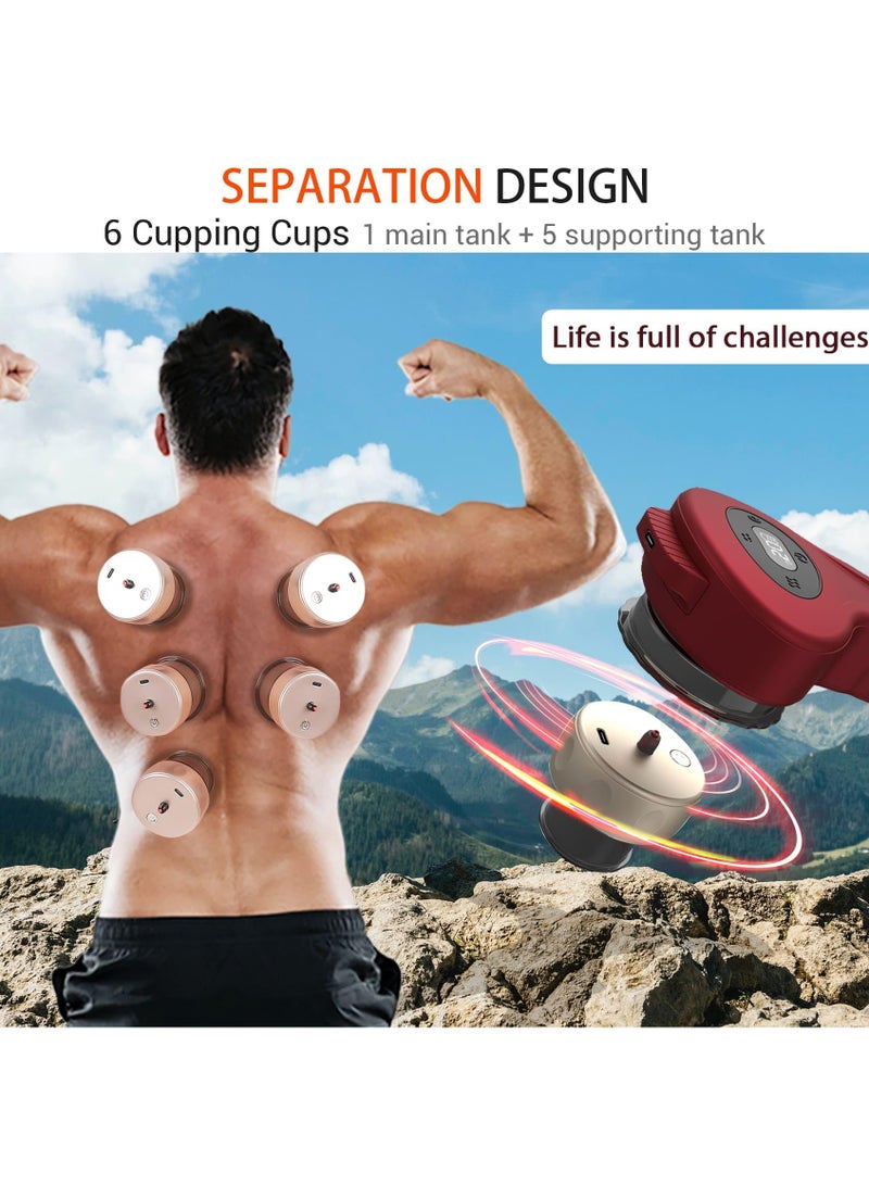 Zikra Separable Electric Cupping Therapy Set-6 Cupping Cups, Upgraded Smart Cupping Kit for Massage Therapy, Cupping Massager for Targeted Pain Relief - Image 5