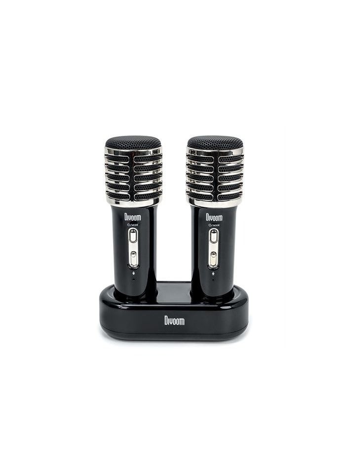 Divoom Songbird-HQ2 Bluetooth Speaker, Karaoke Machine with 2 Wireless Microphones, 50W Sound Speaker, Audio Mixer Karaoke System for Home Outdoor, Support TF/AUX/USB, Black - Image 2