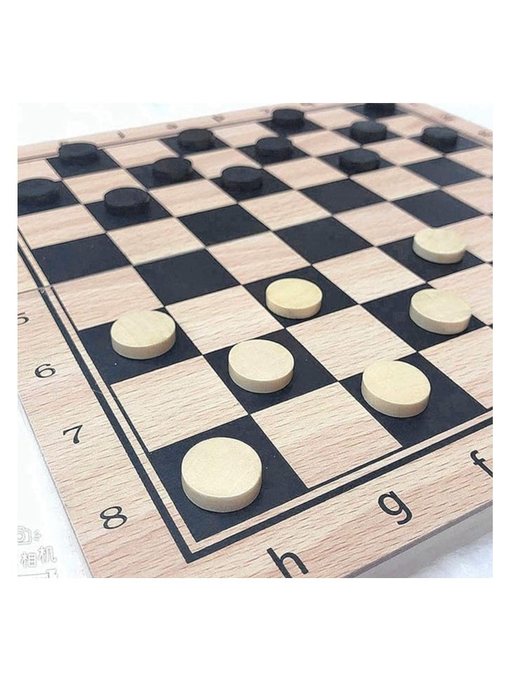 Cool Baby COOLBABY Large Chess, Checkers & Backgammon 3 in 1 Set - Outdoor & Travel Learning Game - Magnetic Chess Board - Wooden Chess Set (Size: 39 x 39 cm)  - Image 5