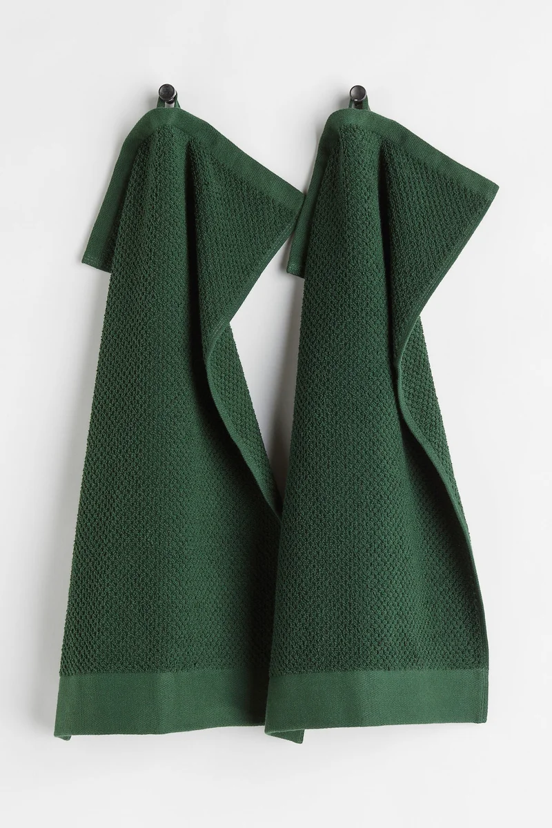 H&M 2-pack cotton terry guest towels