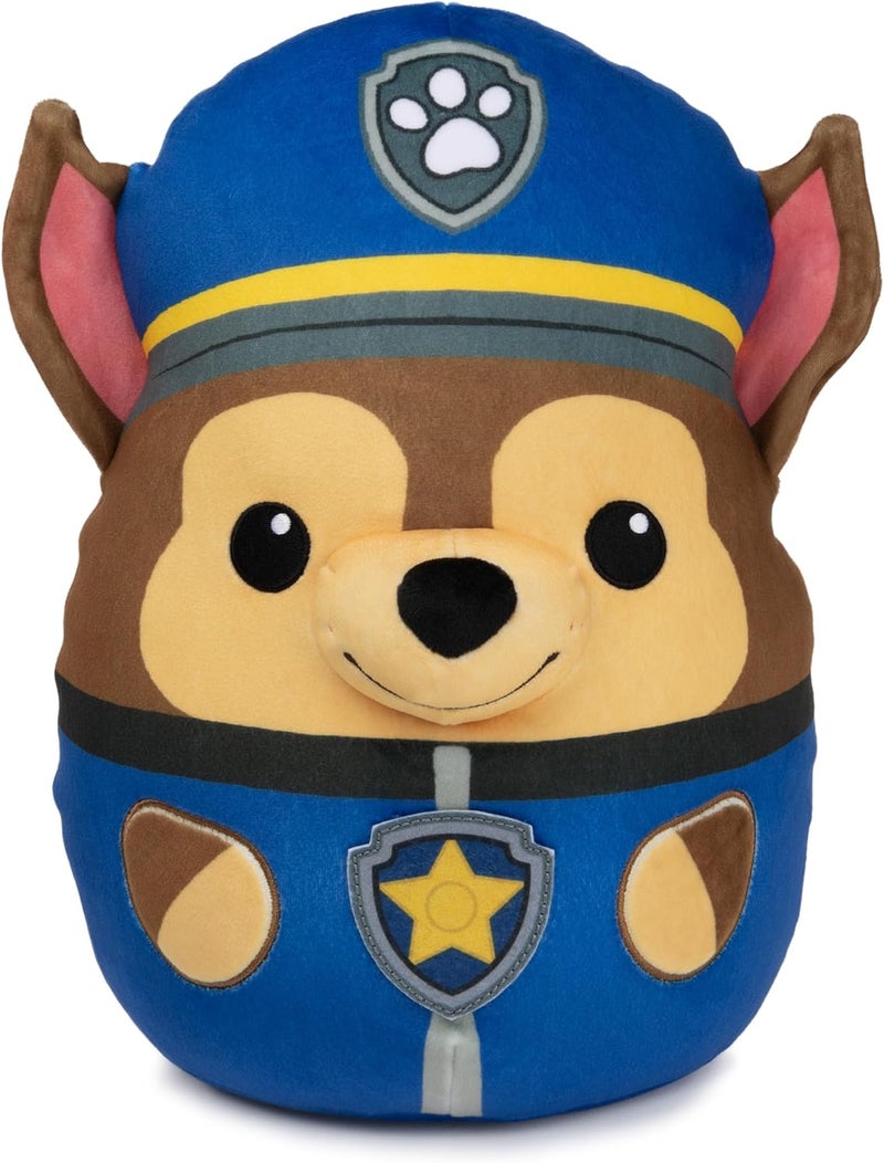 GUND Paw Patrol Trend Squishy Chase, 30 cm, High-Quality Plush Toy and Cuddly Cushion in One, Gift for Children from 1 Year - Image 1