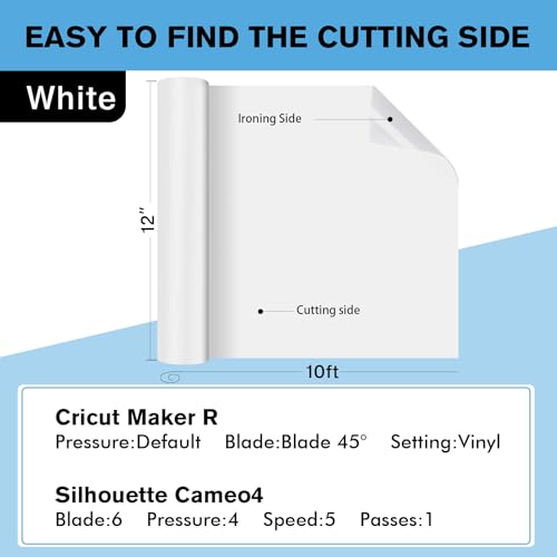 A-SUB Sublimation HTV for Dark and Light Fabric, 12" X 10FT Matte Sublimation Vinyl, White HTV Vinyl for Sublimation on Cotton Fabric - T-Shirt, Pillow, Bag - Image 5