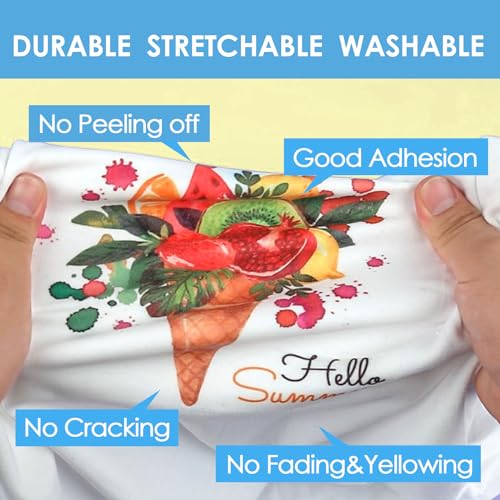 A-SUB Sublimation HTV for Dark and Light Fabric, 12" X 10FT Matte Sublimation Vinyl, White HTV Vinyl for Sublimation on Cotton Fabric - T-Shirt, Pillow, Bag - Image 2