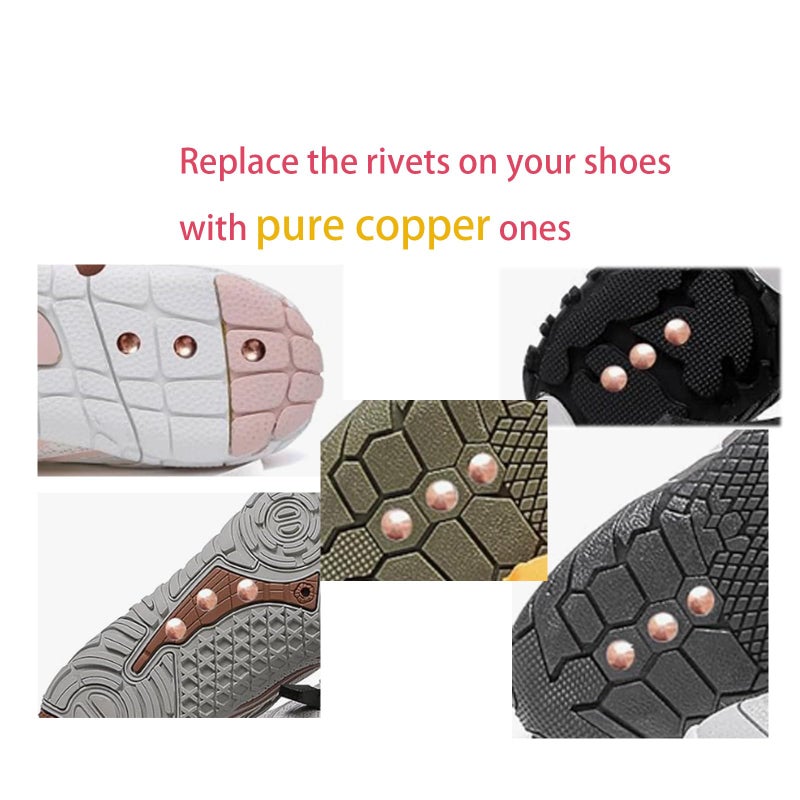 AddBili Grounding Insoles with Conductive Metallic Fabric - Compatible with Most Copper Nail Grounding Shoes, Includes 6 Sets of Pure Copper Screws for Rivet Replacement & Non-Conductive Shoe Upgrades-38-40 - Image 4