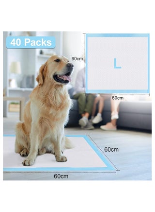 Disposable Absorbent Quick Drying Leak-Proof Pee Pads, Disposable Training Pads For Pets with 5 Highly Absorbent Layers, Puppy Pads For Potty Training For Pets 60X60cm, Pack of 40 Pieces - view 5