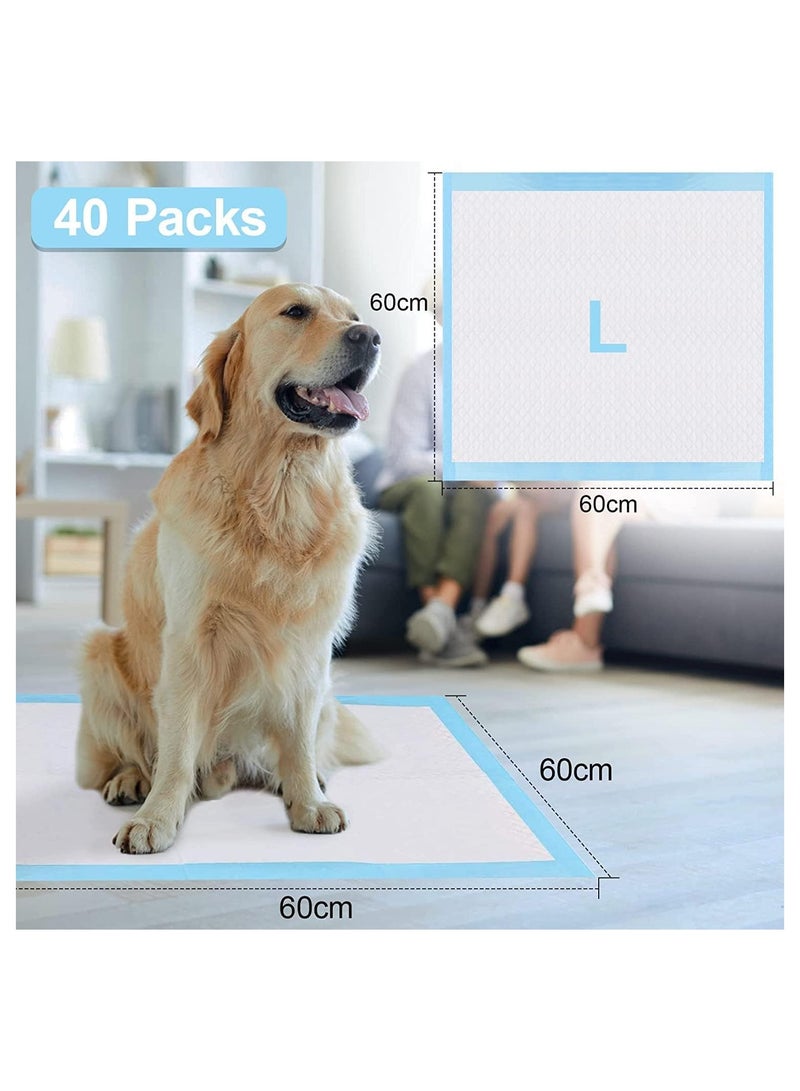 MahMir Disposable Absorbent Quick Drying Leak-Proof Pee Pads, Disposable Training Pads For Pets with 5 Highly Absorbent Layers, Puppy Pads For Potty Training For Pets 60X60cm, Pack of 40 Pieces - Image 5
