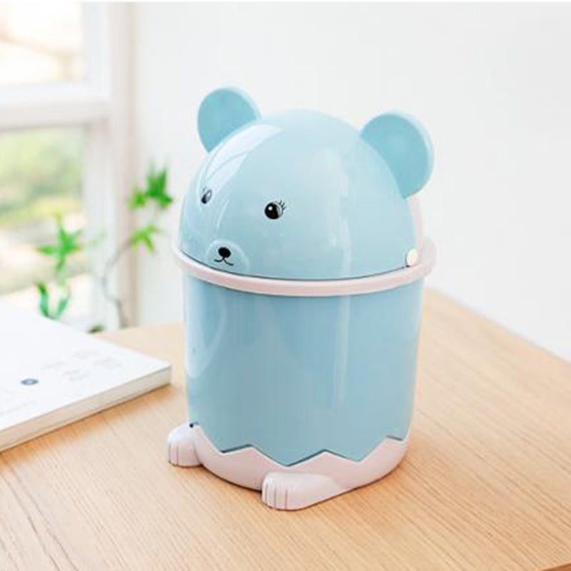 Cartoon Desktop Trash Can Flip Top PP Multifunctional Cute Desktop Garbage Can for Living Room - Image 5