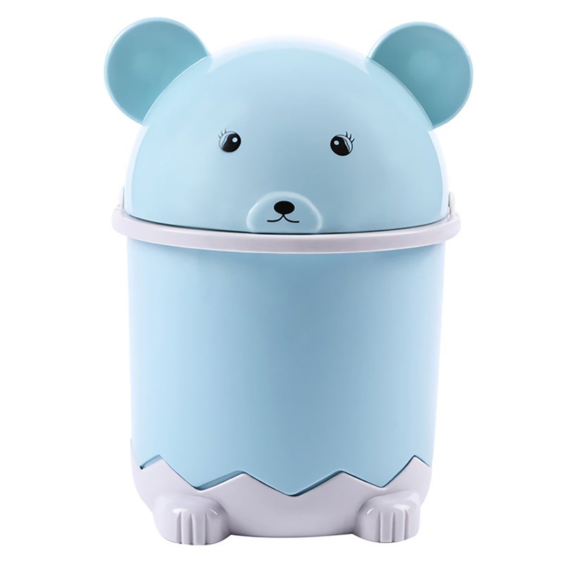 Cartoon Desktop Trash Can Flip Top PP Multifunctional Cute Desktop Garbage Can for Living Room - Image 1