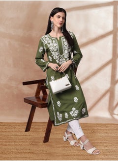 الايا كورتا مودال شيكانكاري مطرزة يدويًا- AL4013  - Image 5
