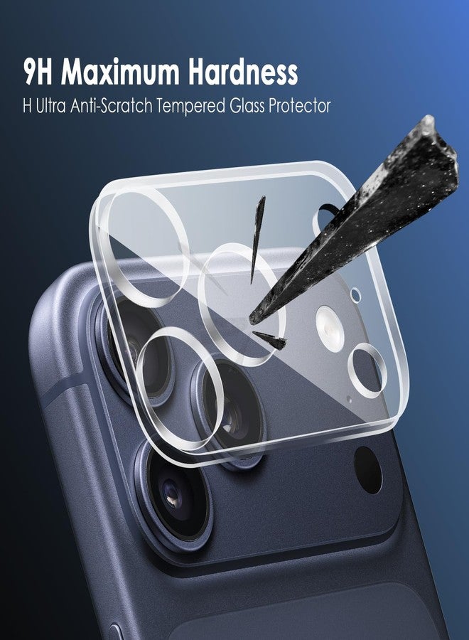 FanTEK Camera Lens Protector for iPhone 17 Pro Max, 9H Tempered Glass Camera Screen Cover, Ultra HD Clear Acrylic Full Coverage Guard, Case Friendly - Image 3