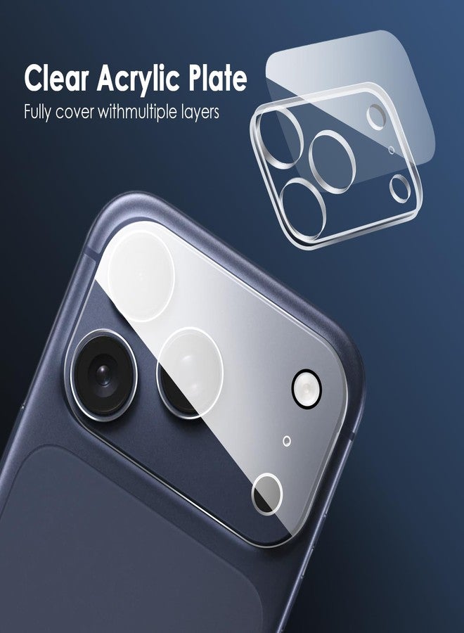 FanTEK Camera Lens Protector for iPhone 17 Pro Max, 9H Tempered Glass Camera Screen Cover, Ultra HD Clear Acrylic Full Coverage Guard, Case Friendly - Image 4