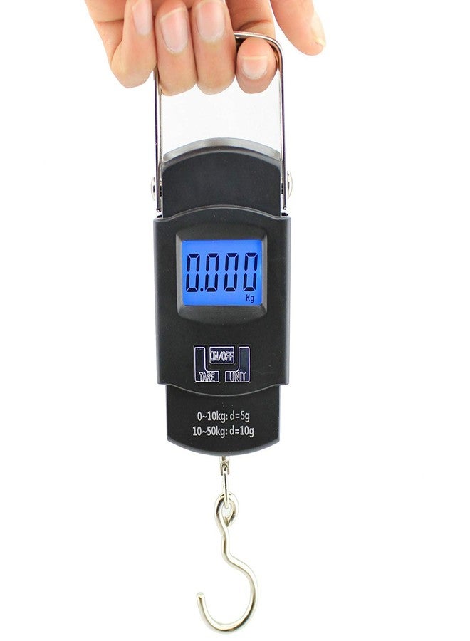 GBEX ABS Plastic Pocket Electronic Weighing Scale, Digital 50Kg Heavy Duty Portable, Metal Hook Type Luggage Scale (Multicolour) (Pack of 1) - Image 1
