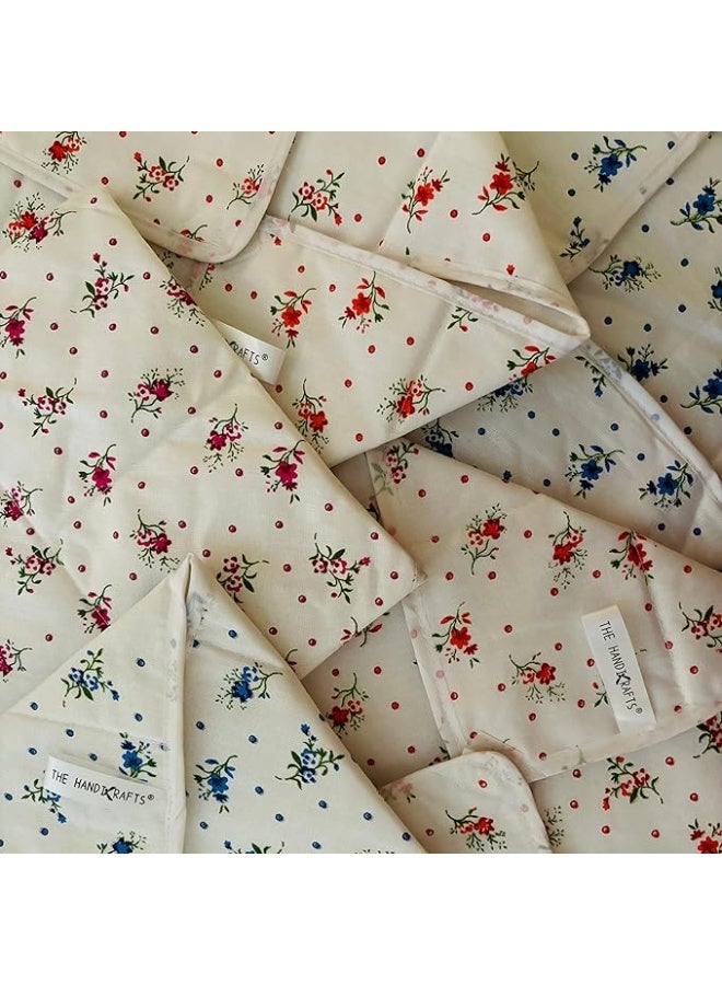 TheHandikrafts Set of 5 Roti Chapati Cover 100% Cotton Traditional Roti Rumals Tortilla Covers - Image 1