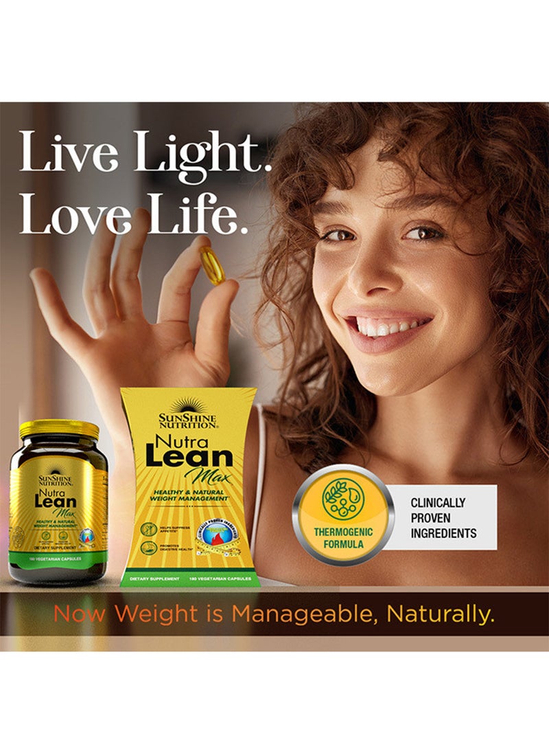 SUNSHINE NUTRITION نوترا لين ماكس يعزز الهضم الصحي - 180 كبسولة  - Image 2