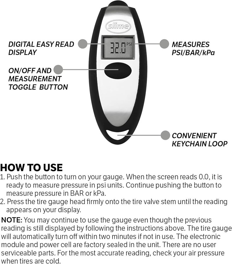 Slime Mini Digital Tire Gauge - Image 5
