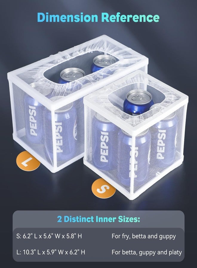 باوفلي شبكة تربية أسماك الزينة من باوفلاي مع شبكة نايلون وأكواب شفط - صندوق عزل صغير لصغار الأسماك والروبيان - Image 2