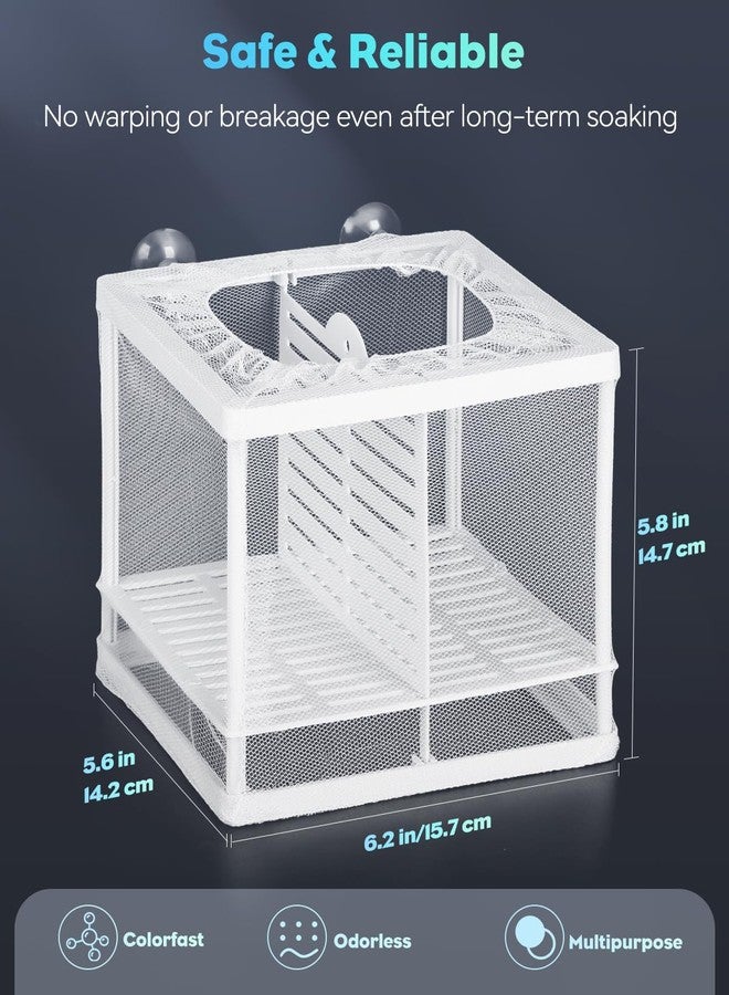 باوفلي شبكة تربية أسماك الزينة من باوفلاي مع شبكة نايلون وأكواب شفط - صندوق عزل صغير لصغار الأسماك والروبيان - Image 3