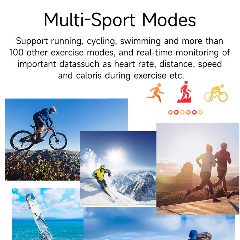 Smartwatch 1.91-inch Large Screen High-clear Display  Comprehensive Health Monitoring  Multi-function Sports Mode  Waterproof IP67  Watch for Men and Women  Blood Pressure Monitor  Glucose Monitor - Image 3