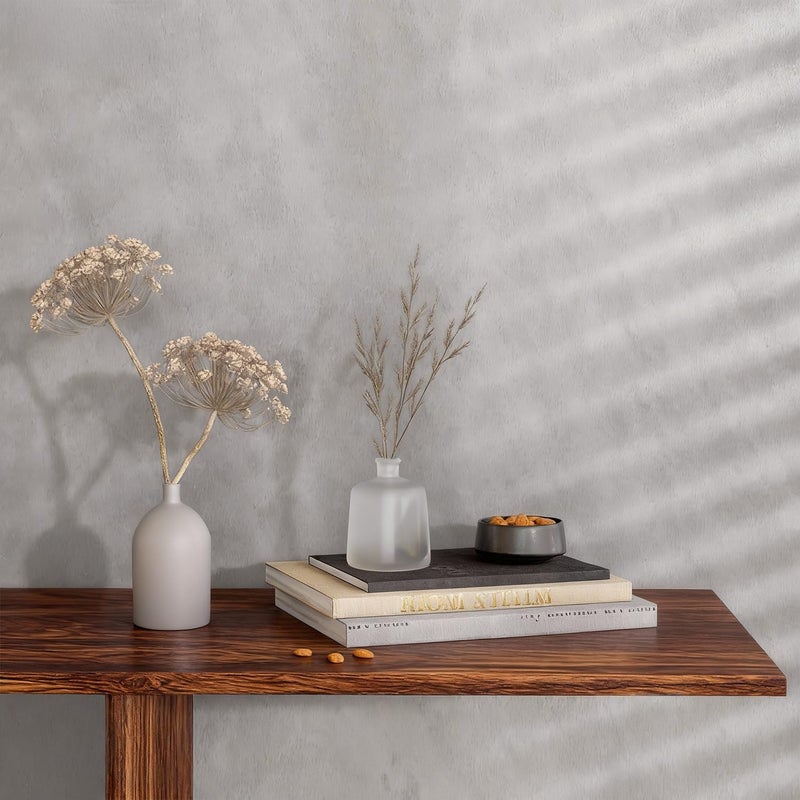 Bumoo Gray-Beige Limewash Wallpaper Peel and Stick 16'' x 354'' Silver Plaster Concrete Contact Paper Self Adhesive Waterproof Beige Matte Limestone Textured PVC Removable Vinyl for Bedroom Kitchen Bathroom - Image 1