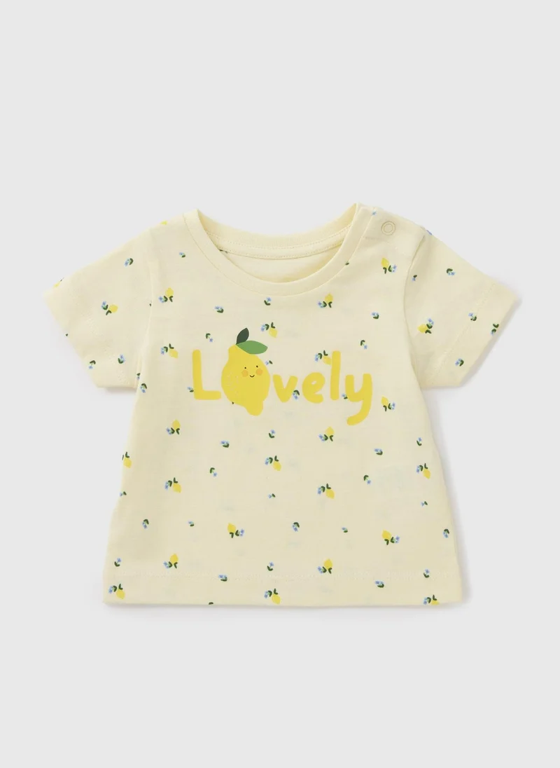 Matalan Baby Yellow Lemon T-Shirt