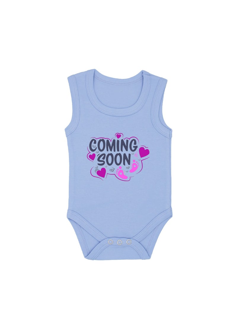 PRINTSHOP4ME Baby Romper Coming Soon Design–Soft Cotton Sleeveless Bodysuit For Boys And Girls–Comfortable Unisex Baby Onesie For Newborns,Infants And Toddlers - Image 1