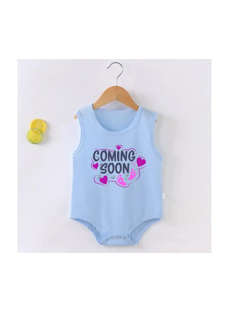PRINTSHOP4ME Baby Romper Coming Soon Design–Soft Cotton Sleeveless Bodysuit For Boys And Girls–Comfortable Unisex Baby Onesie For Newborns,Infants And Toddlers - Image 2