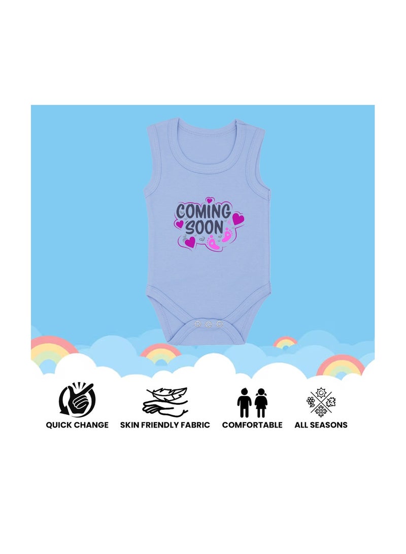 PRINTSHOP4ME Baby Romper Coming Soon Design–Soft Cotton Sleeveless Bodysuit For Boys And Girls–Comfortable Unisex Baby Onesie For Newborns,Infants And Toddlers - Image 4