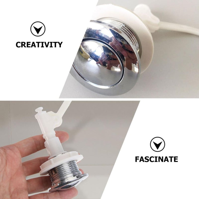 3pcs Toilet Tank Push Buttons Replacement Sturdy Flush Button Accessories for Home Toilet Water Tank Compatible Parts for Bathroom Repair - Image 3