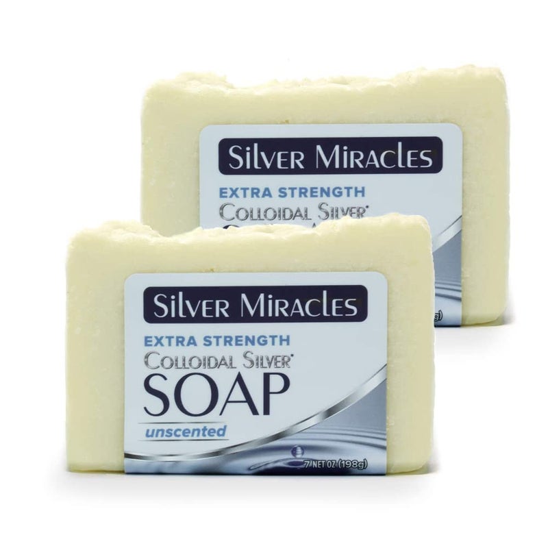 Silver Miracles  Extra Strength Colloidal Silver Soap  Two Pack