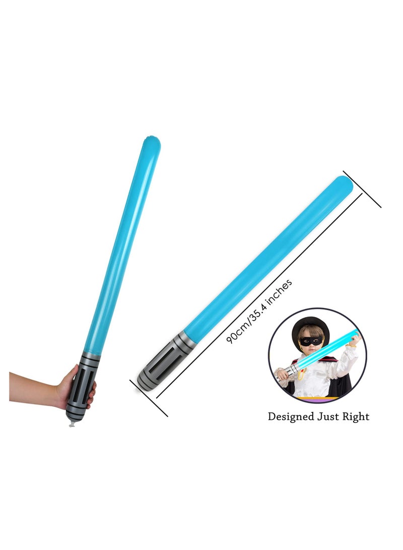 KASTWAVE Inflatable Light Saber Sword Toys Set for Kids Party Favors, Movie Cosplay Inflatable Light Swords Prop for Star Wars Themed Party, Birthday Party Decorate - Image 2