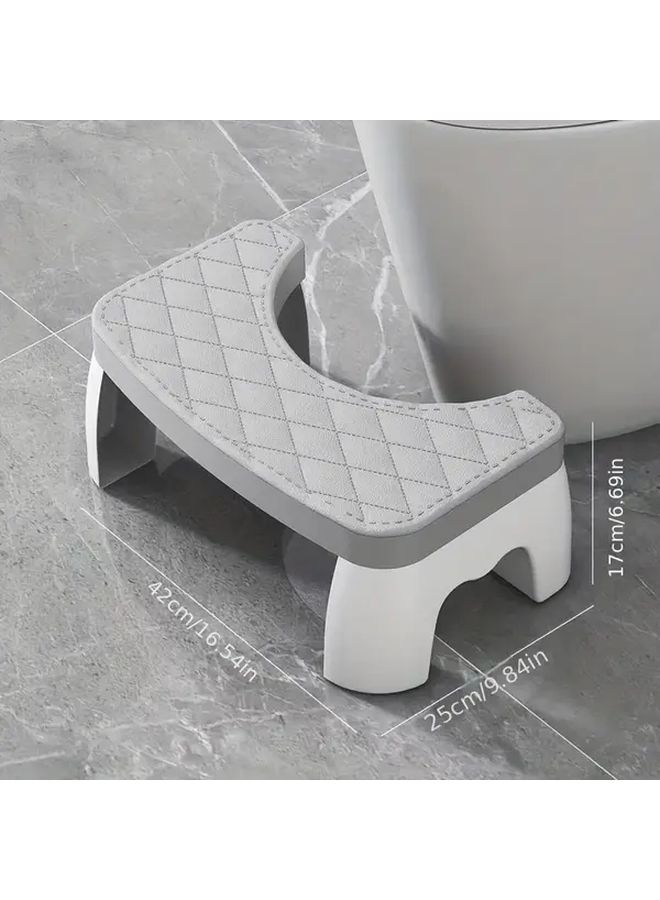مرحاض بلاستيكي ثقيل باللون الأبيض مع قاعدة غير قابلة للانزلاق، تصميم مريح، قاعدة حمام قوية للبالغين والأطفال، سطح سهل التنظيف، هيكل متين، مثالي للاستخدام في المنزل أو المكتب أو أثناء السفر. - Image 5