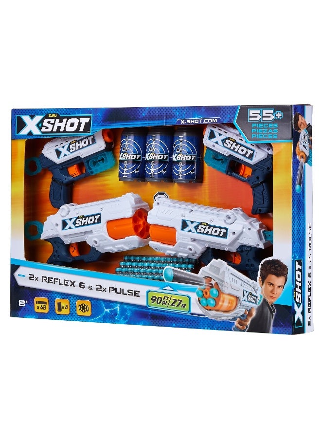 X-Shot Excel 2 Kickbacks & 2 Reflex 6 Blaster Set - pzsku/Z41038F9DAD37773D2EC6Z/45/_/1730628968/1b97fee8-f5be-406a-ac05-94276b65ca43