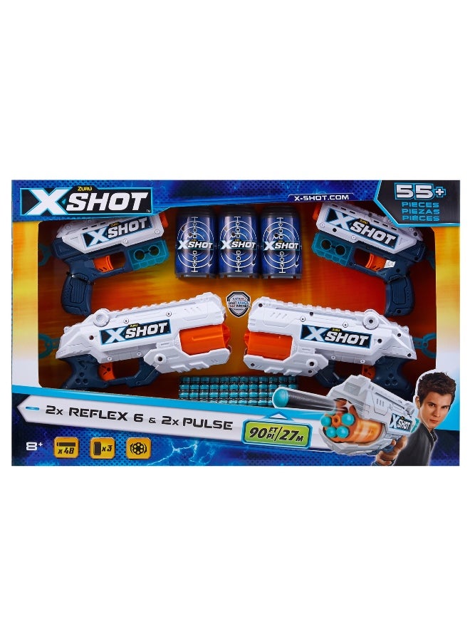 X-Shot Excel 2 Kickbacks & 2 Reflex 6 Blaster Set - pzsku/Z41038F9DAD37773D2EC6Z/45/_/1730628978/78a21dc2-dc4a-45cd-b6f1-45431efe220c