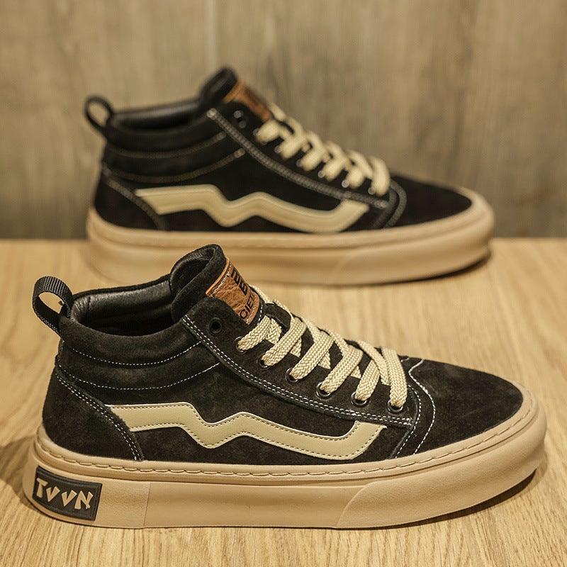 Large Size Men'S Shoes Autumn High-Top Board Shoes 45 Fashion Brand Fleece-Lined 46 Medium Top 47 Casual 48 Shoes Men'S Cotton Shoes 49 - Image 2
