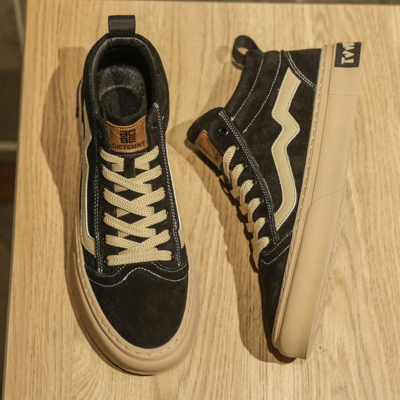 Large Size Men'S Shoes Autumn High-Top Board Shoes 45 Fashion Brand Fleece-Lined 46 Medium Top 47 Casual 48 Shoes Men'S Cotton Shoes 49 - Image 3