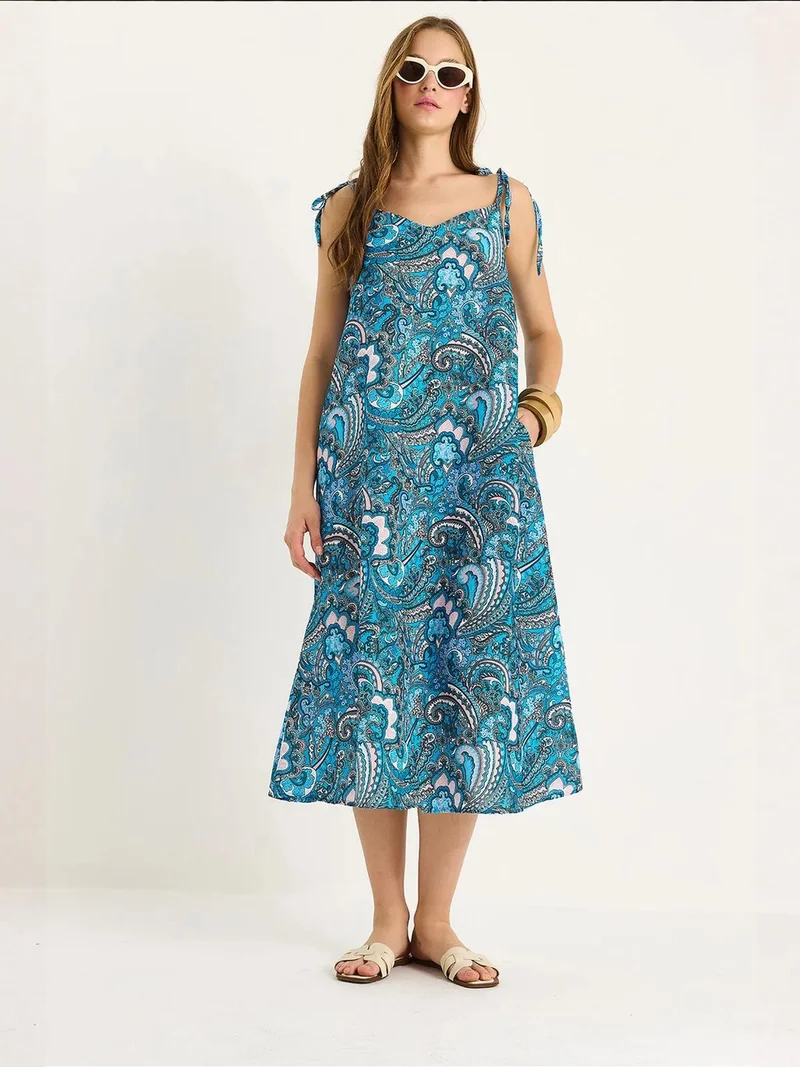 Bianco Lucci LUCCI Patterned Midi Dress