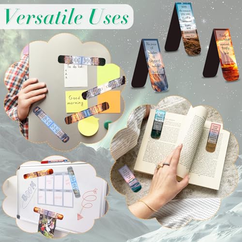 Diteryy 50 Pack Bookmark Christian Magnetic Bookmarks for Women Men Bible Verse Book Marker Book Lovers Page Markers for Teachers Students Reading School Office Home, Printing on 2 Side - Image 5