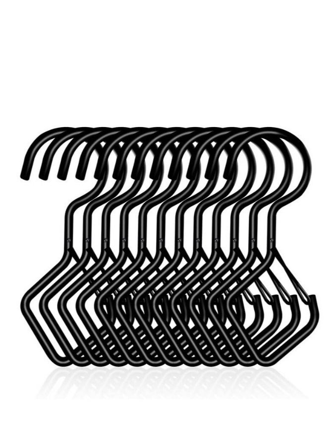15 Pcs S Hooks for Hanging, 4 Inch Metal S Hooks, Heavy Windproof Hooks with Safety Buckles, Suitable for Hanging Plants, Clothes, Kitchen Utensil, Pots and Pans (Black) - Image 1