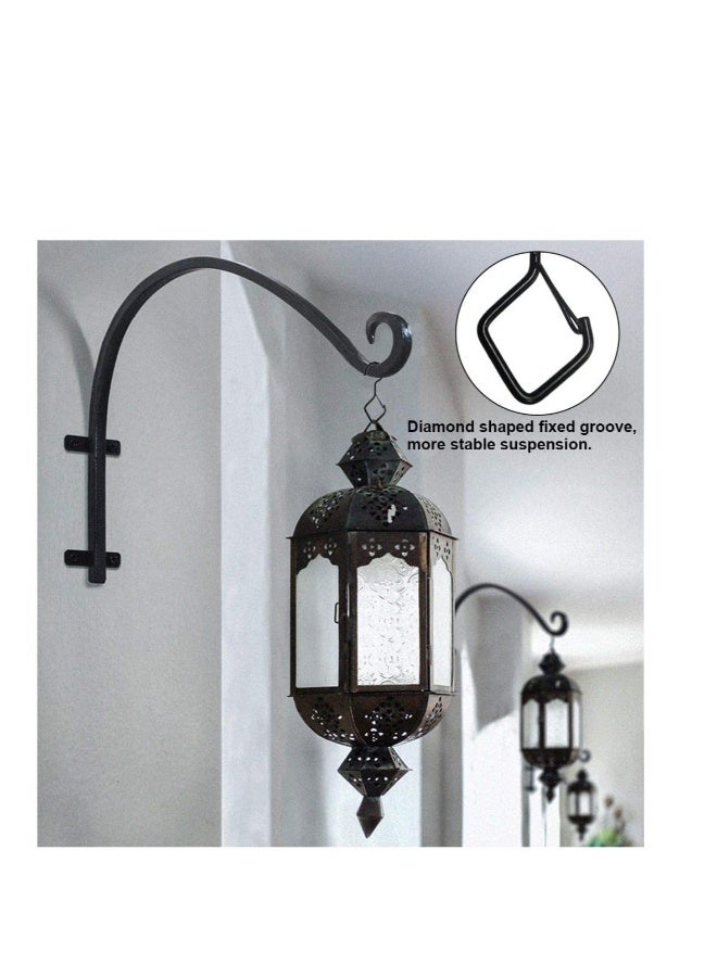 15 Pcs S Hooks for Hanging, 4 Inch Metal S Hooks, Heavy Windproof Hooks with Safety Buckles, Suitable for Hanging Plants, Clothes, Kitchen Utensil, Pots and Pans (Black) - Image 3