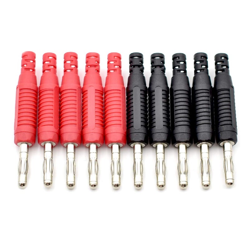 zhenyu 10Pcs 4mm Banana Plugs Solder DIY Banana Plug Connectors Adapters for Multimeter Test Leads Probes - Image 1