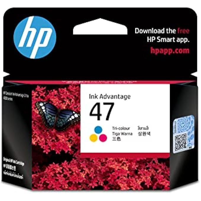 HEWLETT PACKARD 47 TRI-COLOR ORIGINAL INK ADVANTAGE CARTRIDGE, 6ZD61AE, CYAN, MAGENTA, YELLOW-PACK OF 2PCS - Image 1