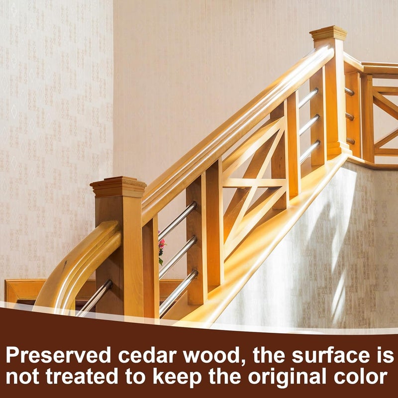 Soaoo 2 Pcs Wooden Post Caps Classic Cedar Wood Post Caps Wood Fence Newel Mounting Kit Resistant for Indoor Outdoor Fence Mailboxes Decks (4 x 4 Inch) - Image 4