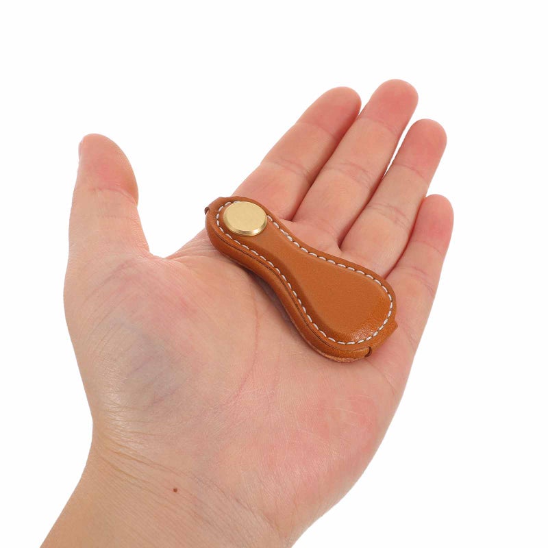 2pcs Pu Leather Drawer Pulls - Vintage Single Hole Cabinet Handle - Retro Handmade Furniture Handles For Dressers Closets Wardrobes Bathroom - Image 2