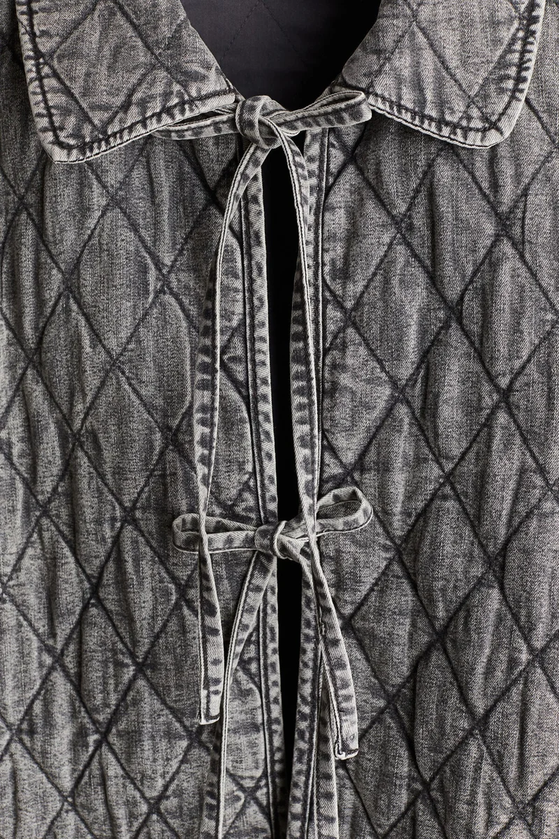 اتش اند ام جاكيت من الدنيم المبطّن